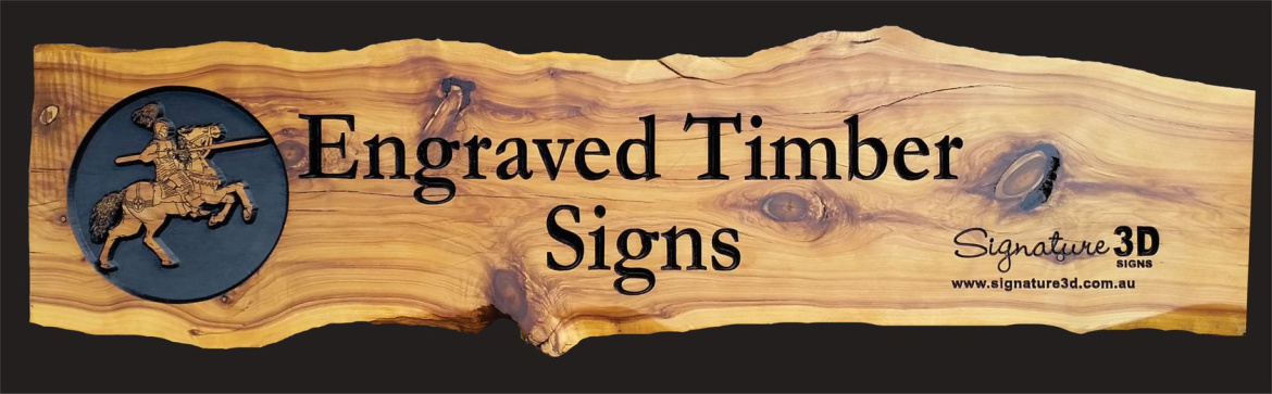 Rustic Engraved Timber Signs? Call or message Signature 3D today